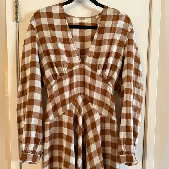 Doen Charleston Dress in St Ouen Nutmeg - Picture 4 of 7